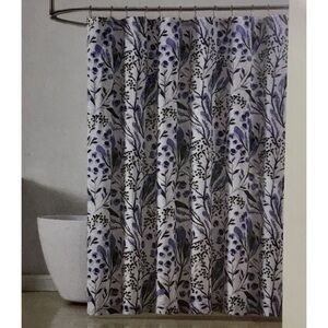 Southern Living Botanical Shower Curtain - Blue and White